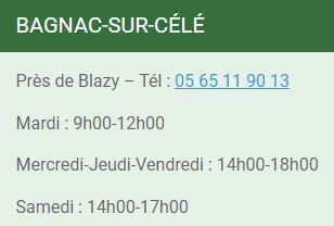 Horaires déchetterie Bagnac